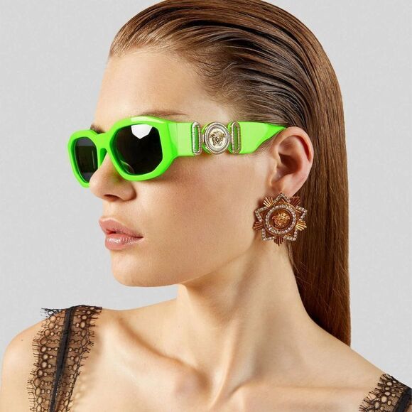 NEW Versace VE4361 531987 Medusa Biggie Green Gray Unisex Sunglasses - Picture 1 of 9